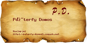 Péterfy Domos névjegykártya